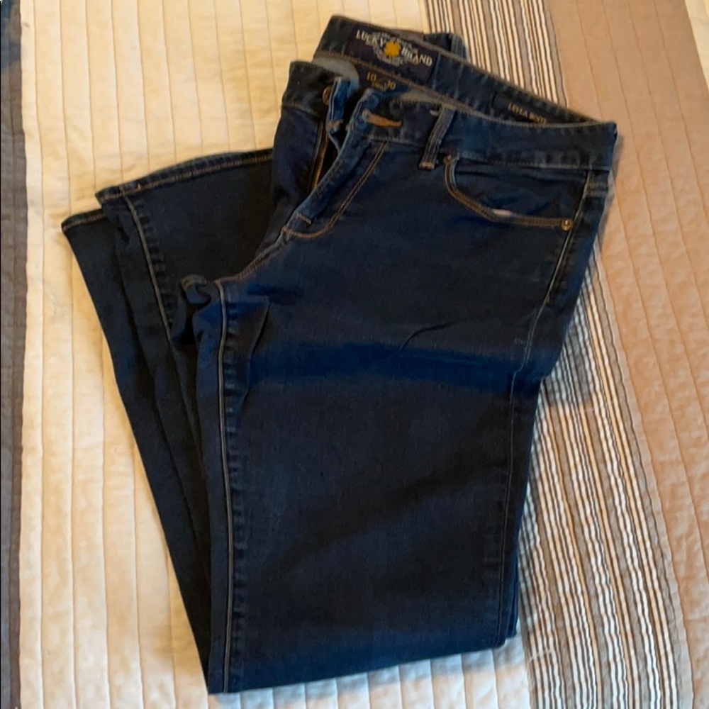 Short Girls! Lucky Boot Cut Dark Blue Jeans
